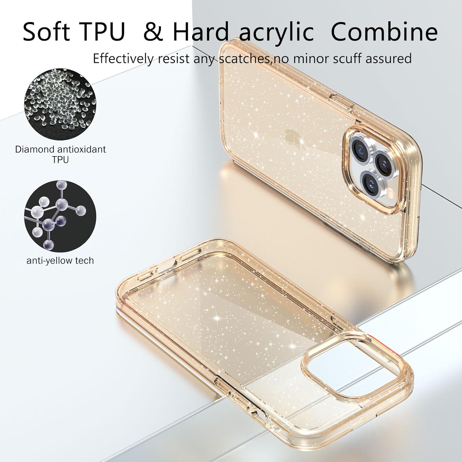 Luxury Square Plating Glitter Phone Case