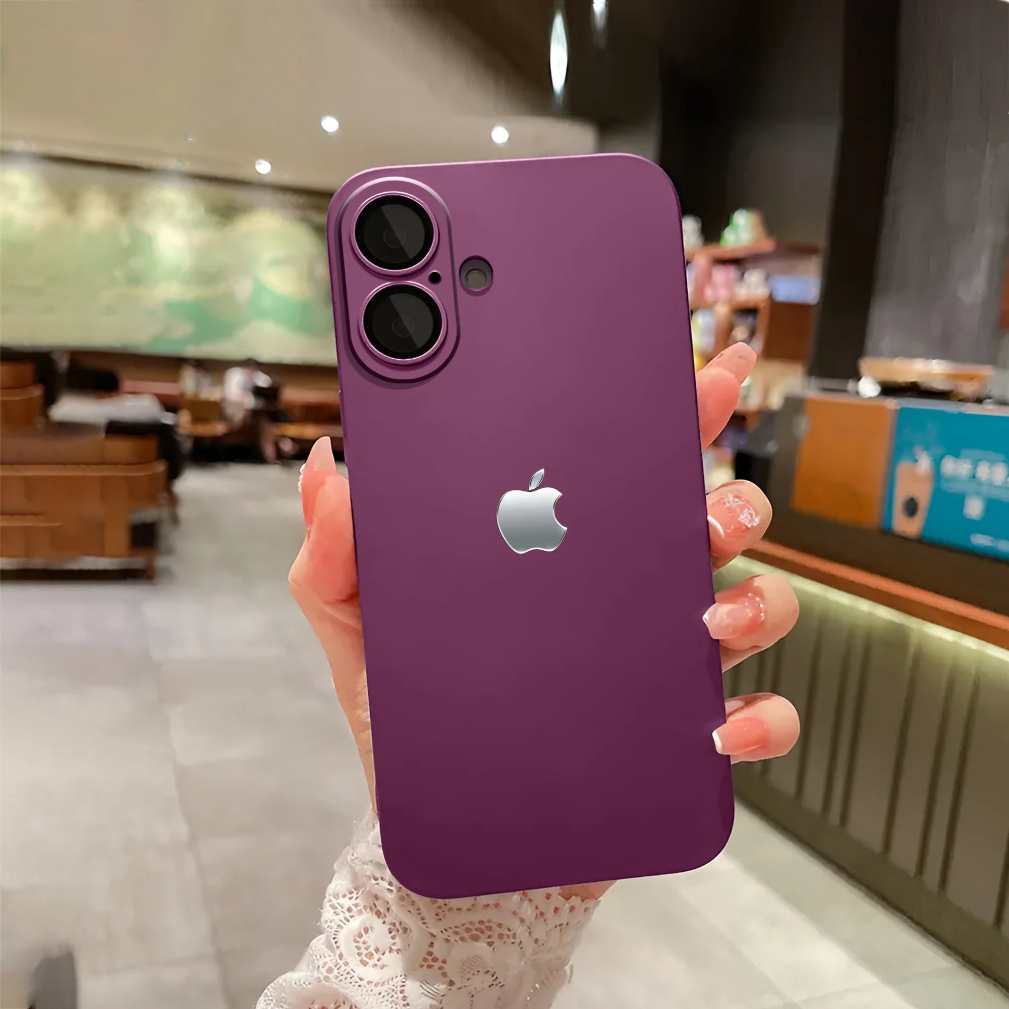 iPhone PC Matte Shine Logo & Camera Protection Cover