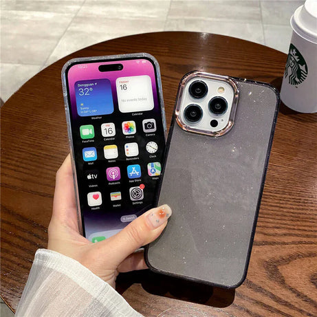 Luxury Square Plating Glitter Phone Case