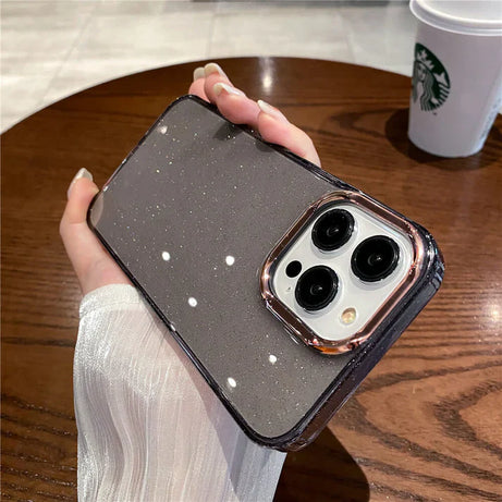 Luxury Square Plating Glitter Phone Case