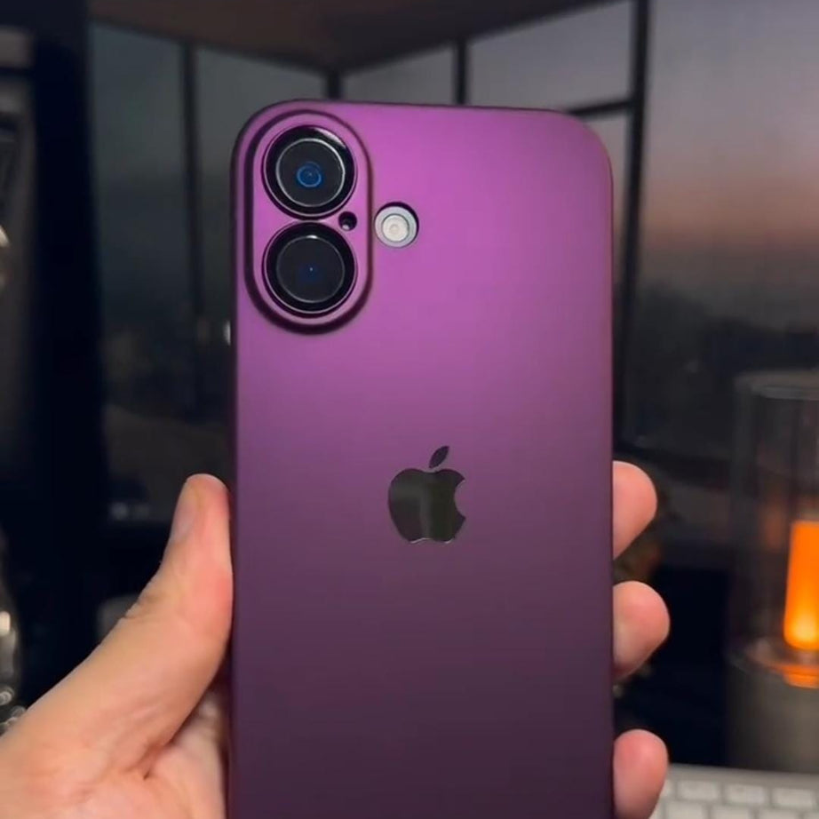iPhone PC Matte Shine Logo & Camera Protection Cover