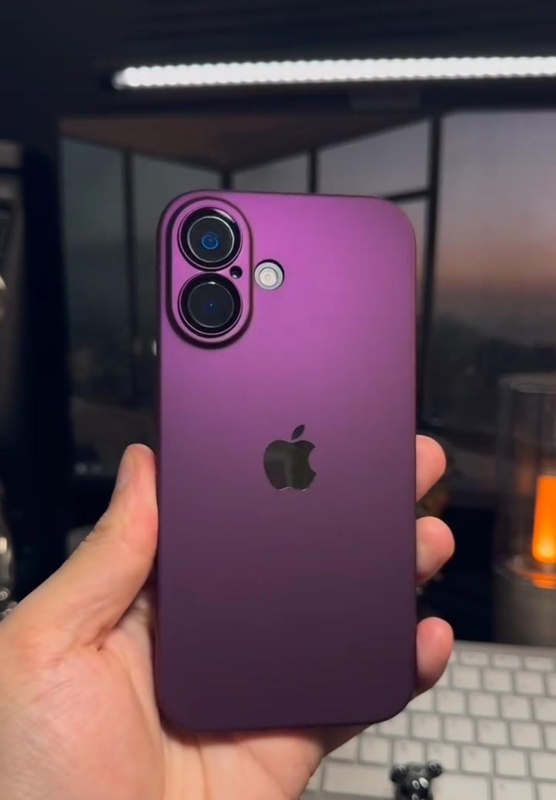 iPhone PC Matte Shine Logo & Camera Protection Cover