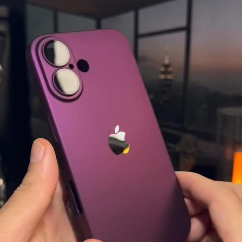 iPhone PC Matte Shine Logo & Camera Protection Cover