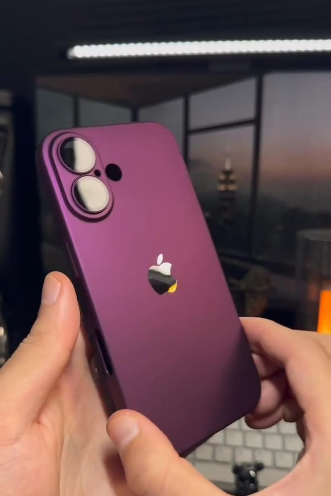 iPhone PC Matte Shine Logo & Camera Protection Cover